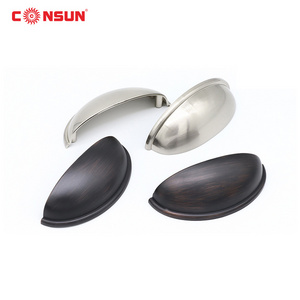 CSK105-L Furniture Zinc Alloy Kitchen Cabinet Door Handle, High Quality Drawer Cup-shaped Pull Door Handle