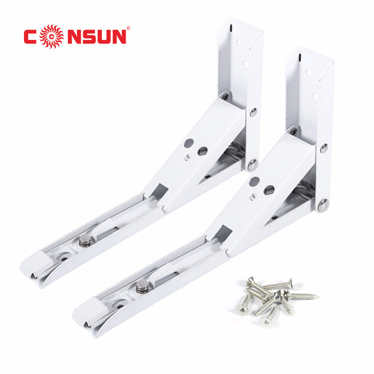 Folding Wall Mounted Shelf Support Bracket L Shaped Steel Bench Table Bracket with Angle for Furniture