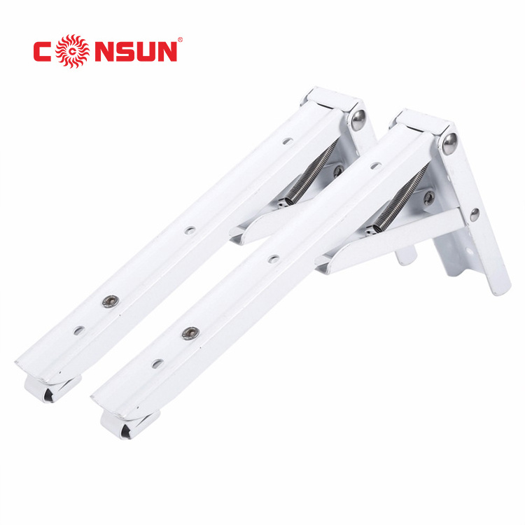 Folding Wall Mounted Shelf Support Bracket L Shaped Steel Bench Table Bracket with Angle for Furniture