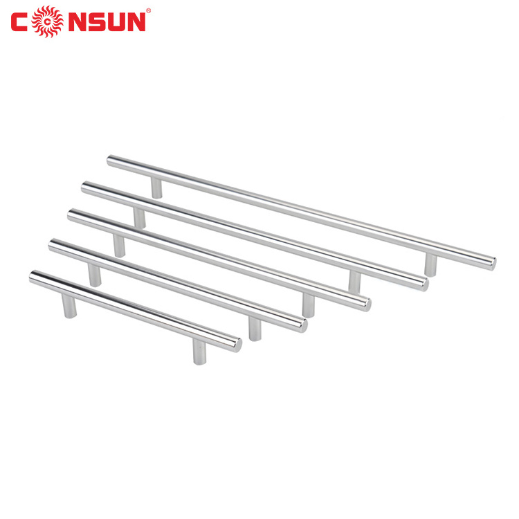 Stainless Steel Kitchen Cabinet T-bar Pull door handles door hardware and gold drawer handles