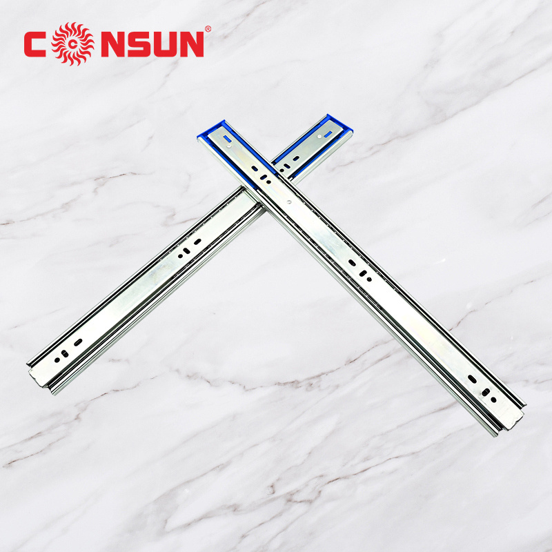 Full Extension Ball Bearing Telescopic Channel Kitchen Cabinet push to open taiming drawer slides