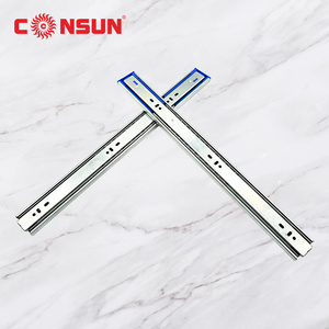 Full Extension Ball Bearing Telescopic Channel Kitchen Cabinet push to open taiming drawer slides