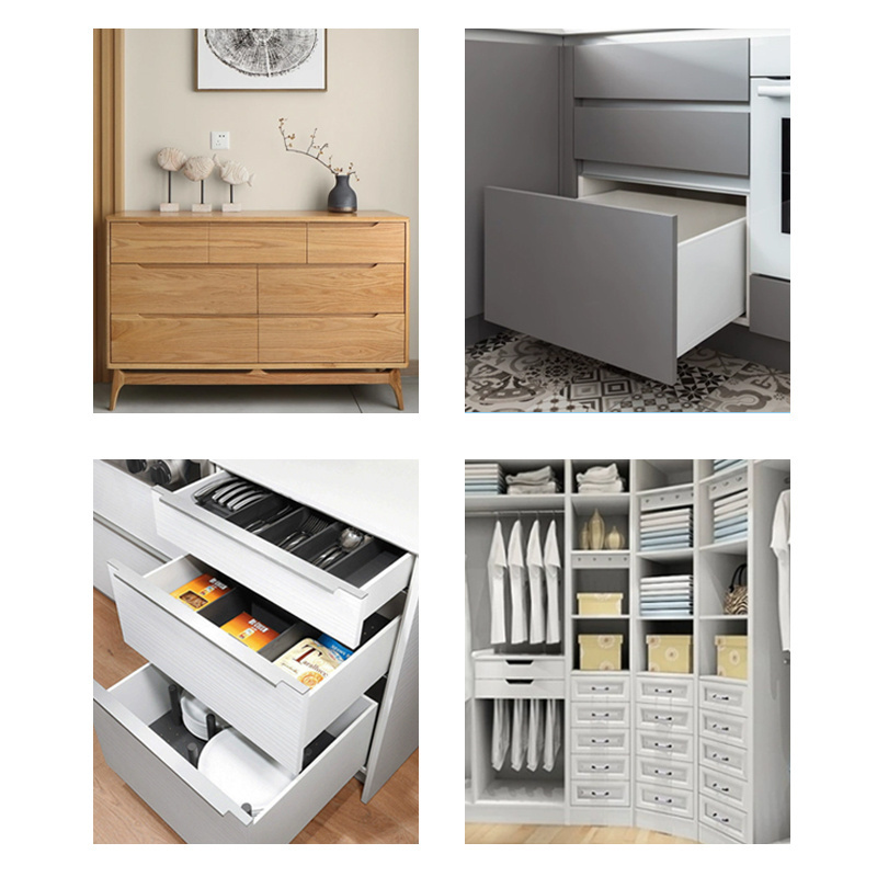 Soft Close Undermount Slide Furniture Kitchen Cabinet Concealed Hydraulic Drawer Sliders