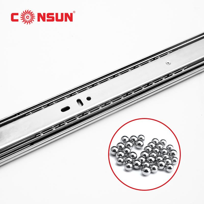 Furniture Hardware Fittings Full Extension Ball Bearing  Channel undermount  Kitchen Drawer Slides