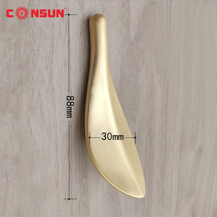 Leaf Shaped Handle Furniture Hardware Cabinet Drawer Door Knobs Handles Pull Knob Handle