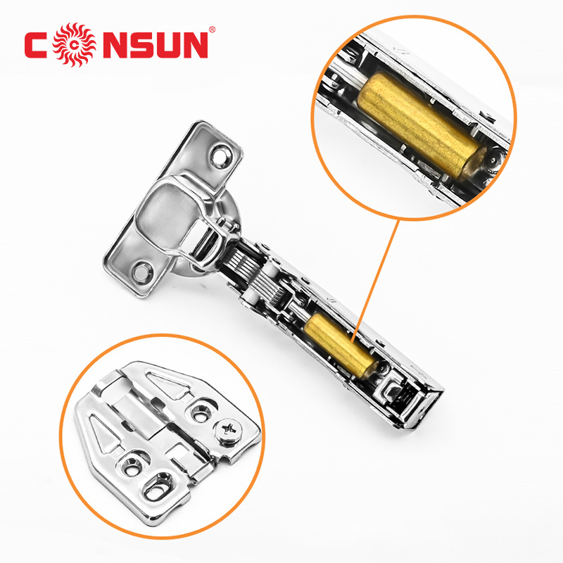 CONSUN 35mm 3D Adjustable Kitchen Hardware Clip On close office self closing hydraulic door hinge Furniture Cabinet Hinge