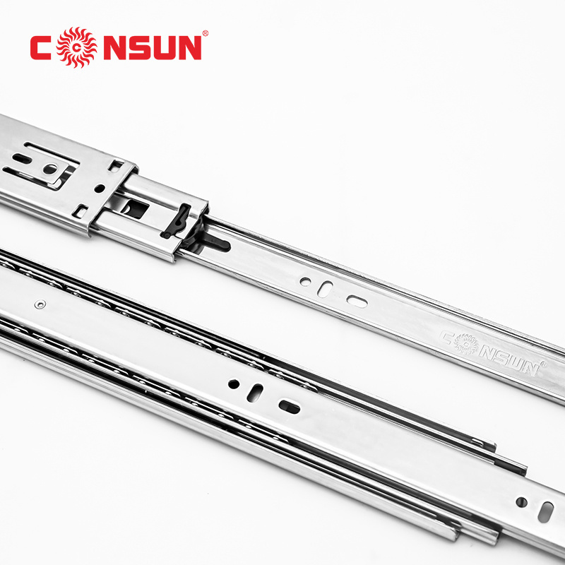 Furniture Hardware Fittings Full Extension Ball Bearing  Channel undermount  Kitchen Drawer Slides