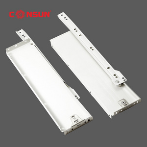 Metal Drawer Rail Furniture Hardware Telescopic Push To Open  Drawer Rail Cabinet Rail