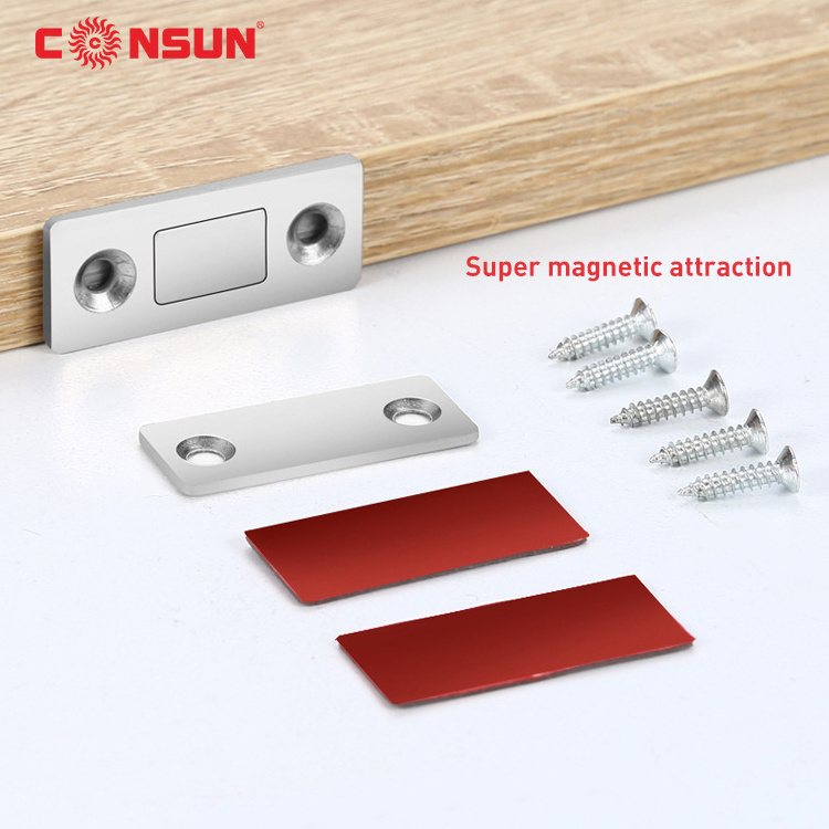 Strong Solid Ultra-thin Magnetic Door Catcher Cabinet Wardrobe Door Invisible Magnet Latches CSQ005-1-W