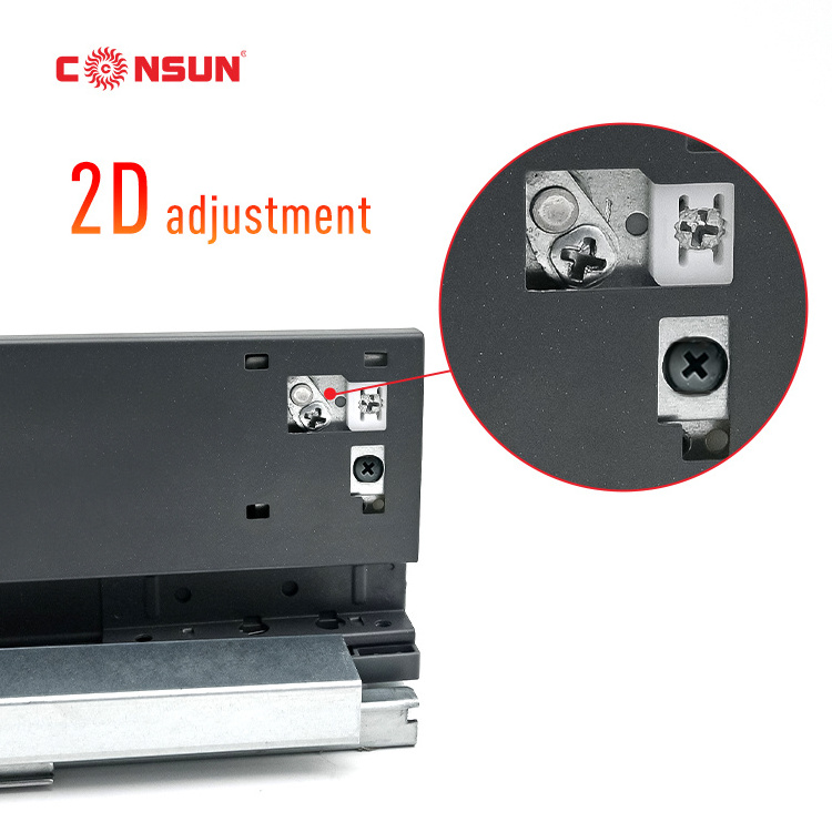 CONSUN Drawer Slides Soft Close Undermount Kitchen Slim Metal Cabinet Box Drawer Slide Channel