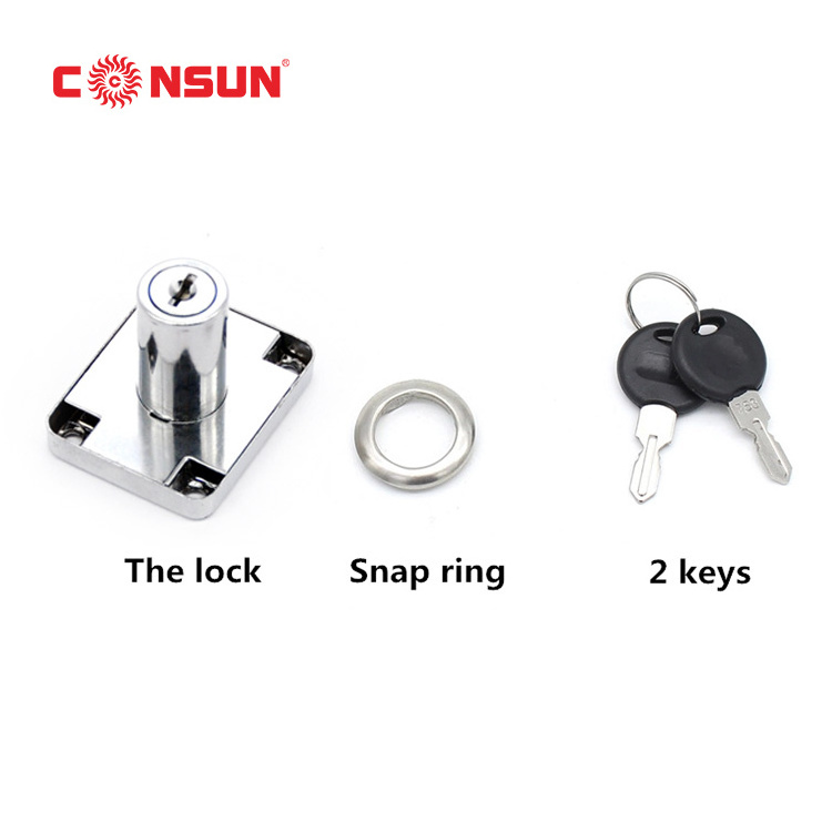 Furniture Metal Hot Sale Iron Square Shape Lock Key Cabinet Lock Desk Drawer Lock