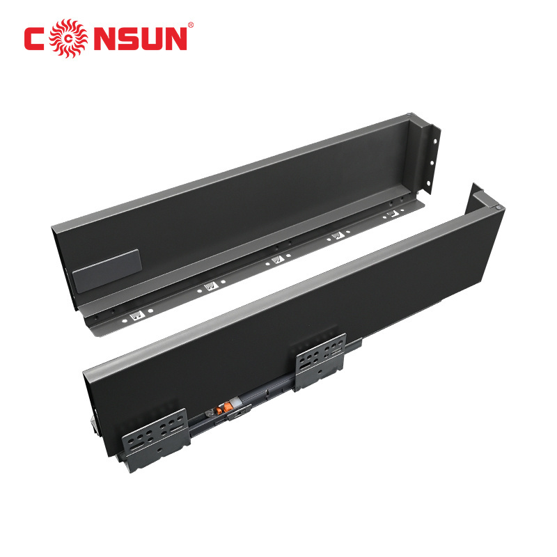 CONSUN bottom mount drawer slides slim sliding drawers slide boxes rails soft closing runners