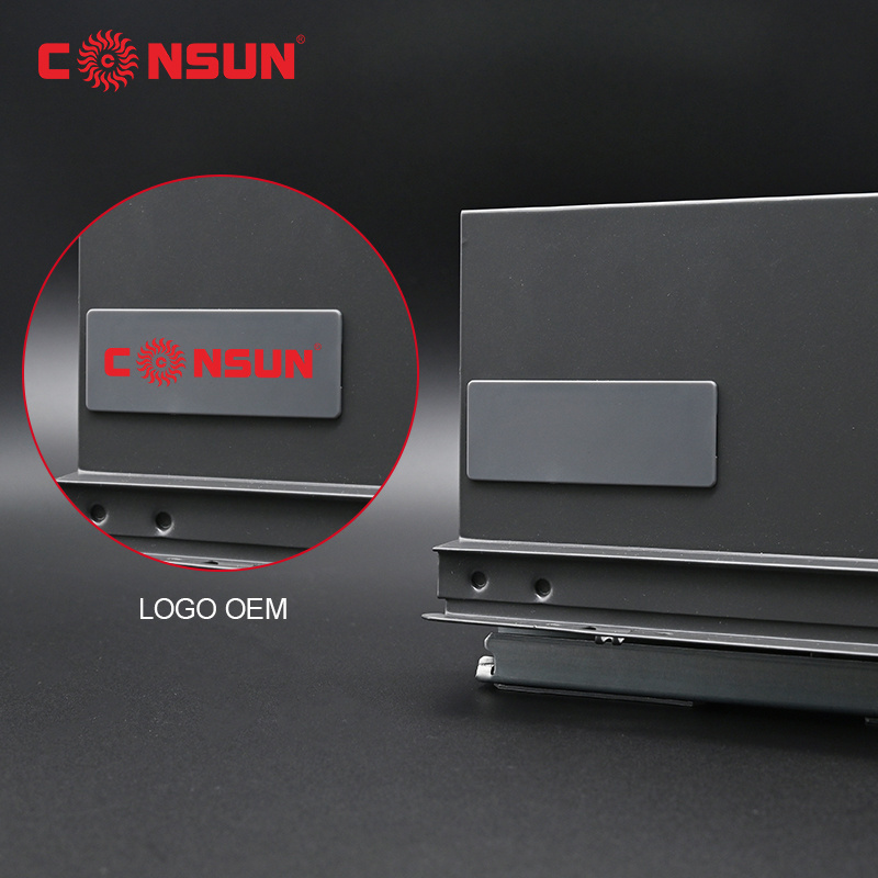 CONSUN bottom mount drawer slides slim sliding drawers slide boxes rails soft closing runners