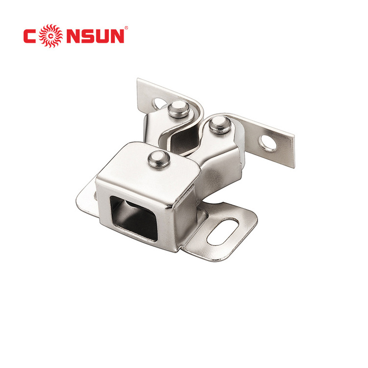 Metal Door Closer Door Hardware Cabinet Latch Double Roller Catch Magnetic Door Catcher Push to Open Latch