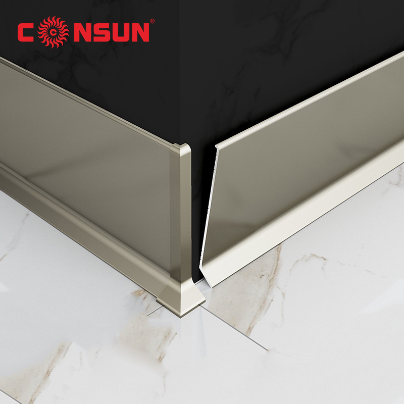 Floor Accessories metal decorative wall protector corner flexible  aluminium  board skirting moulding