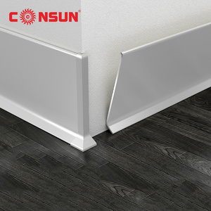 Floor Accessories metal decorative wall protector corner flexible  aluminium  board skirting moulding