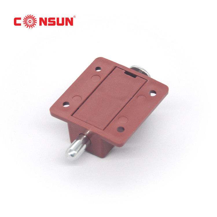 Furniture Hardware Spring Loaded Automatic Button Plastic Push Latch Push To Open Spring Furniture Cupboard Latch