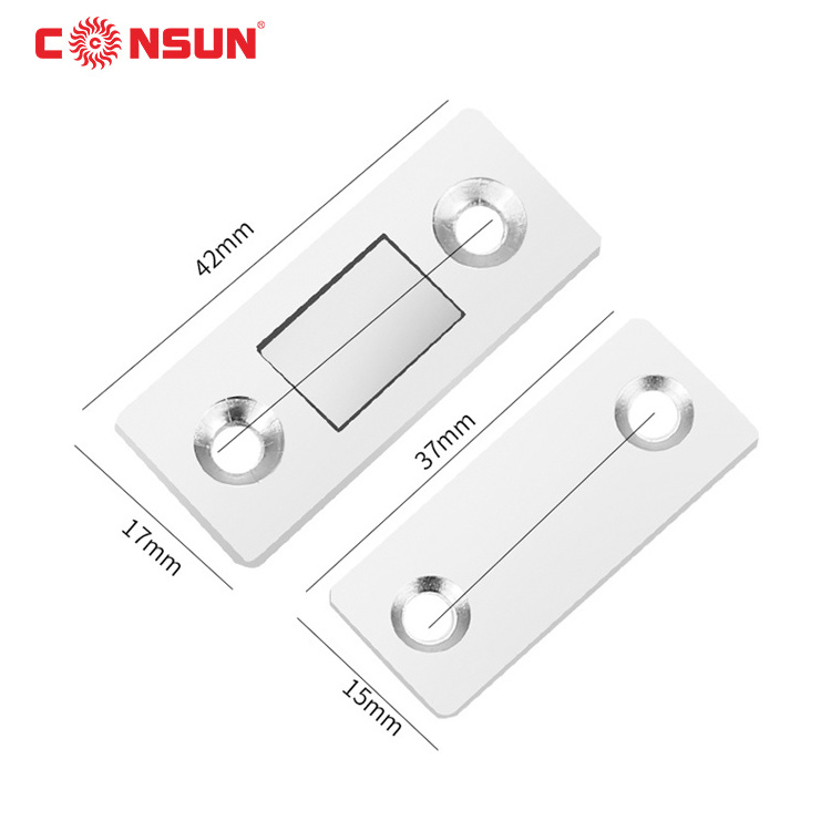 Magnetic Door Catch Thin Magnet Latches Steel Strong Cabinet Magnets Hardware Cabinet Catch CSQ005-W