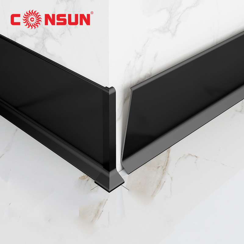 Floor Accessories metal decorative wall protector corner flexible  aluminium  board skirting moulding