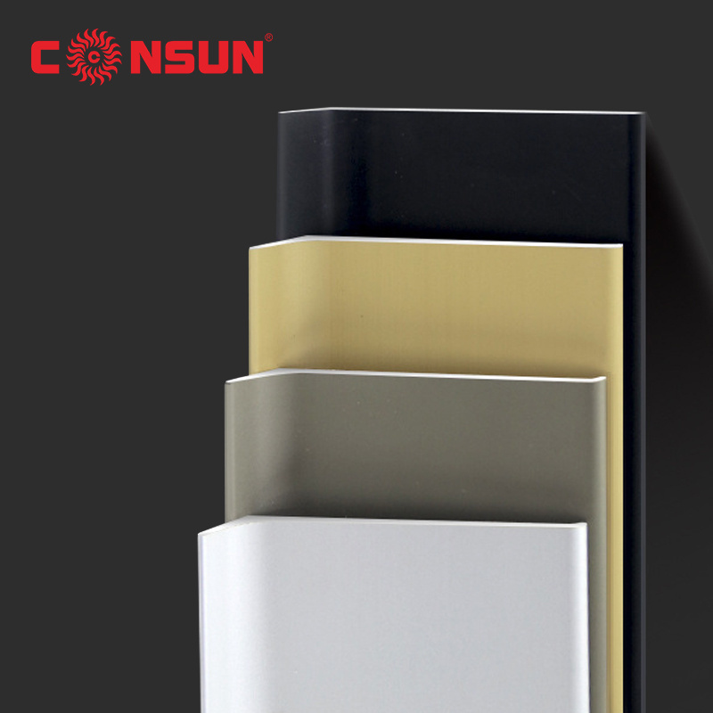 Floor Accessories metal decorative wall protector corner flexible  aluminium  board skirting moulding