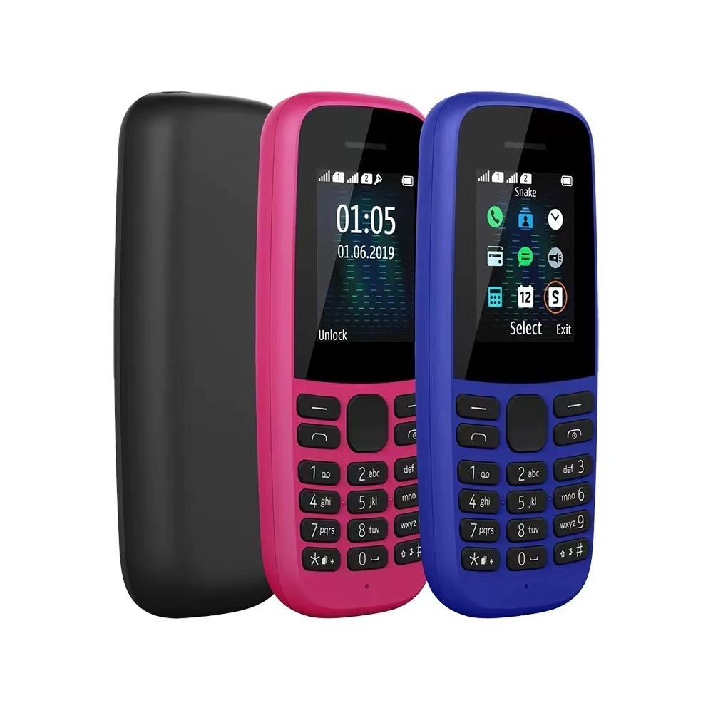 Low price high quality new feature phone 800 mAh battery supports dual sim for nokia 105  Dual Sim GSM smart phone