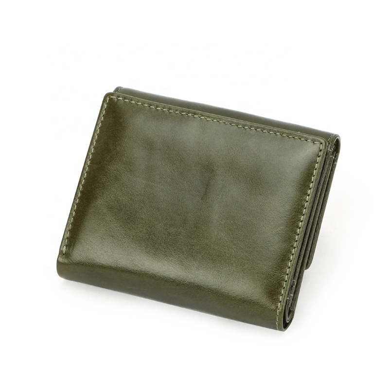 Wholesale Contacts latest designer compartments coin pockets bifold rfid blocking cowhide leather slim purses for lady