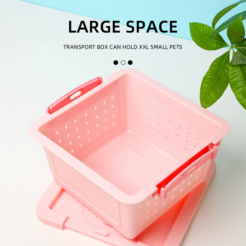 Wholesale Portable Outdoor Travel Hamster Carrier Breathable Pet Hamster Cage Small Pet Travel Carriers Cage For Rat