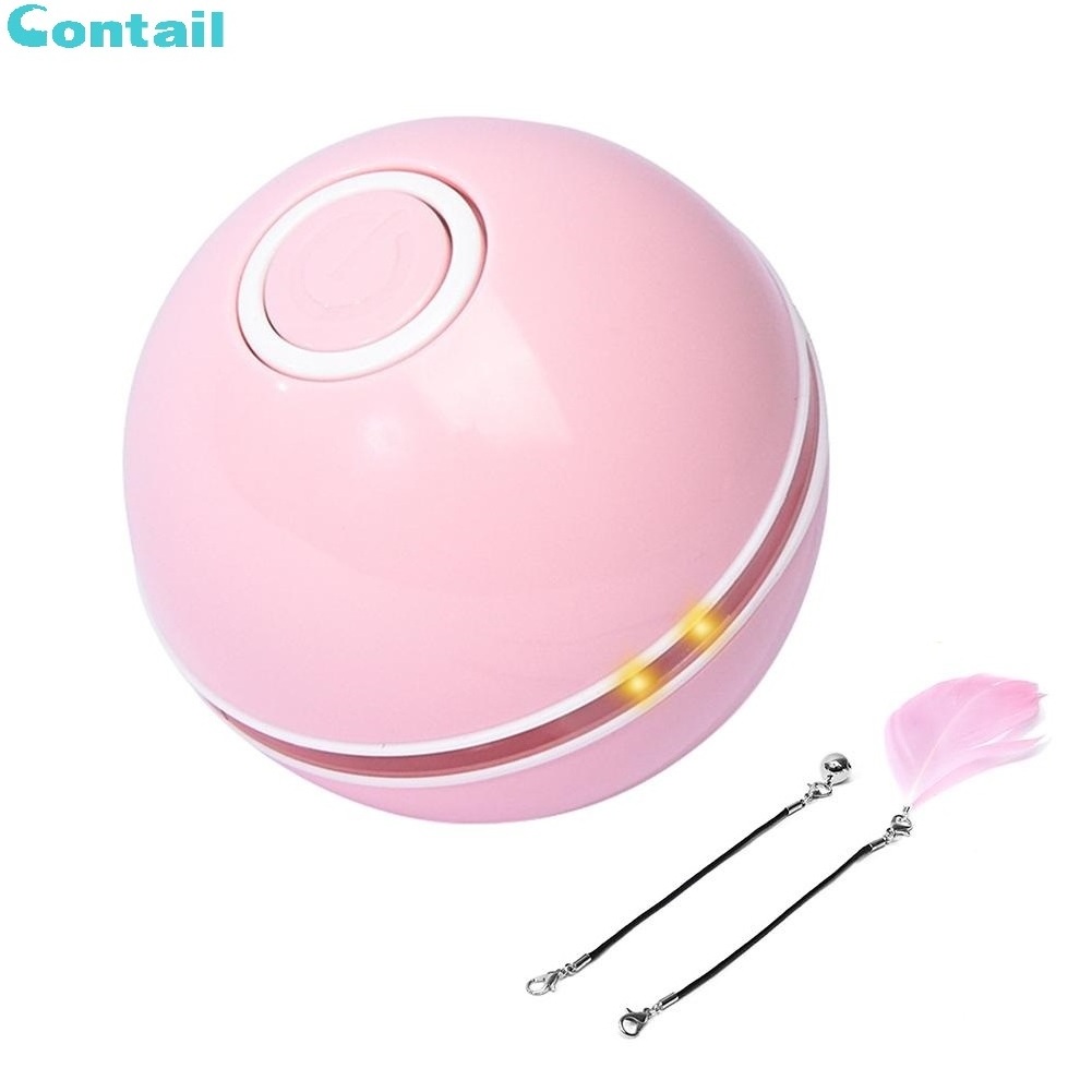 Wholesale Pet Toys and accessories,  ABS plastic feather auto laser smart pet toy cat toy ball with bell