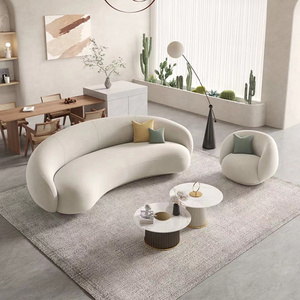 half moon modern couch curved sectional sofa luxury material fabric c shaped nordic set furniture living room unique velvet sofa