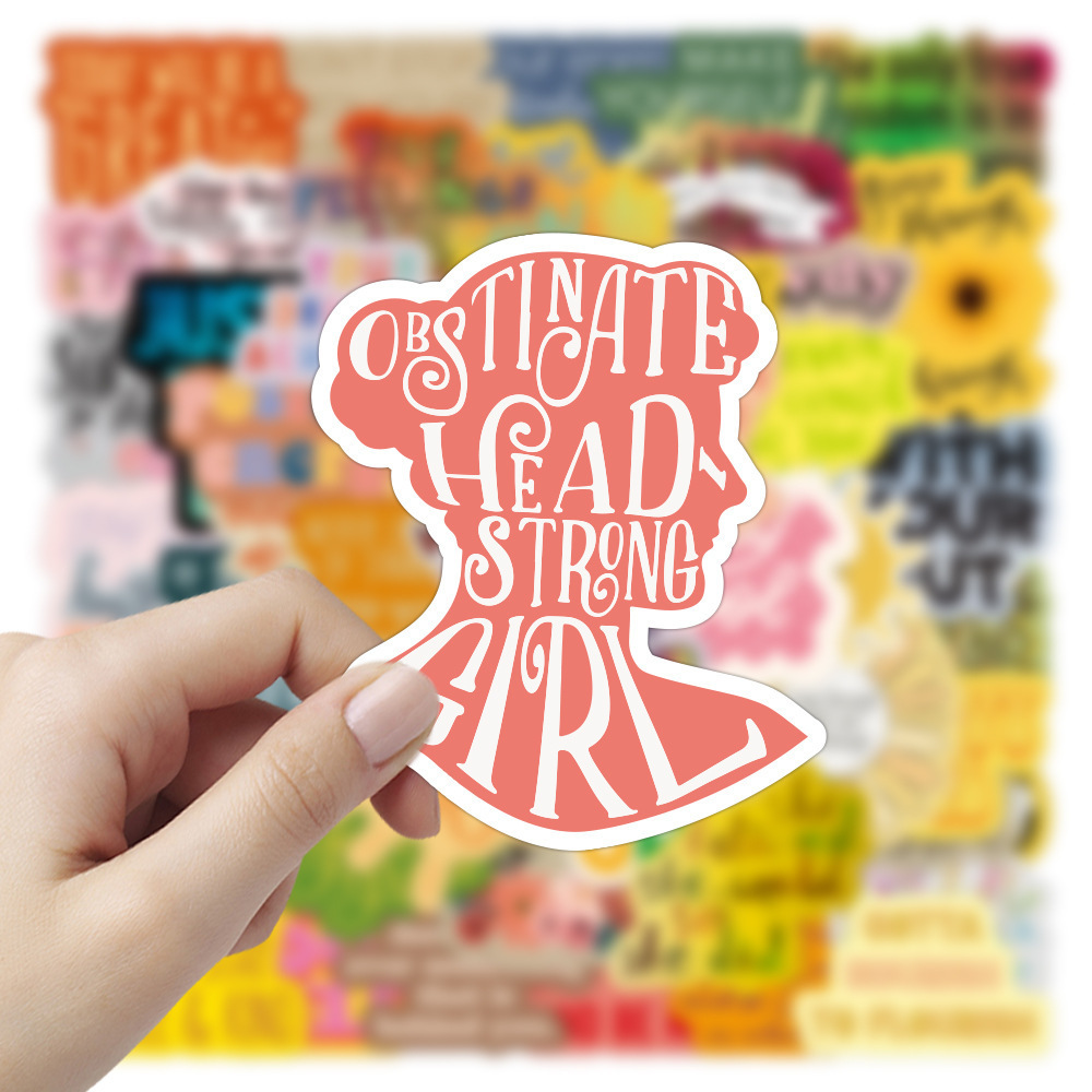 50PCS Motivational Phrases Sticker Inspirational Life Quotes DIY Laptop Study Room Scrapbooking Graffiti stickers & decals