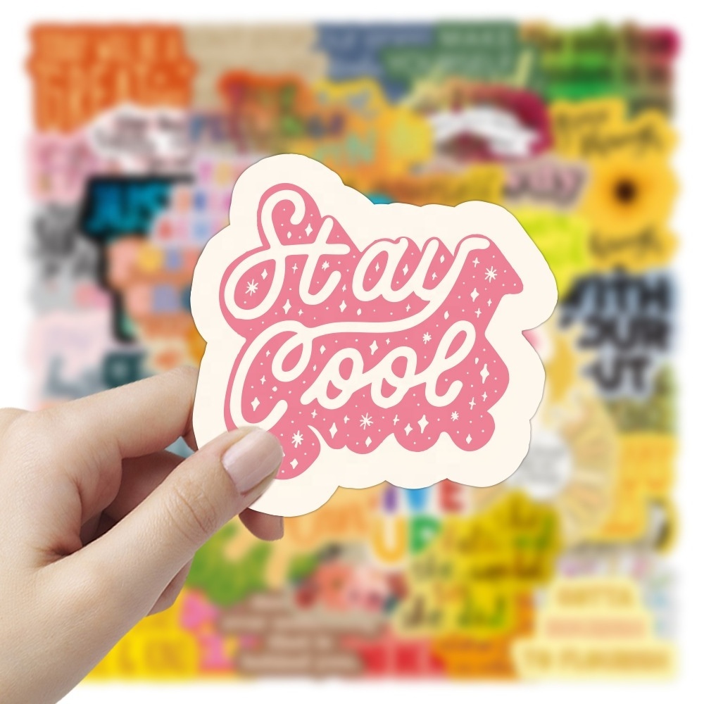 50PCS Motivational Phrases Sticker Inspirational Life Quotes DIY Laptop Study Room Scrapbooking Graffiti stickers & decals