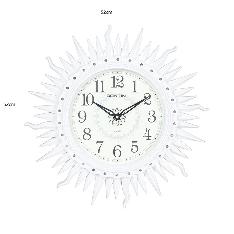 Lisheng Quartz Analog Type Sunburst Sun Shaped Gold Luxury Wall Clock Wholesale