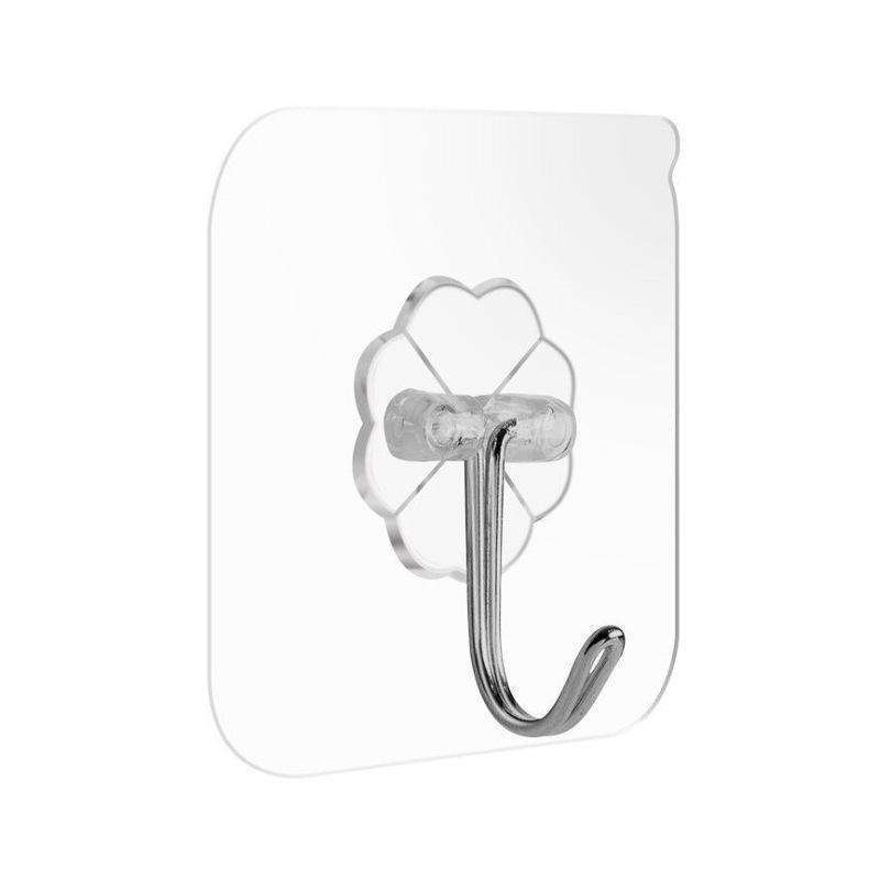 Wall Hooks Strong Adhesive Hooks Clear Transparent Hooks For Towel Loofah Bathrobe Coats Ceiling Hanger