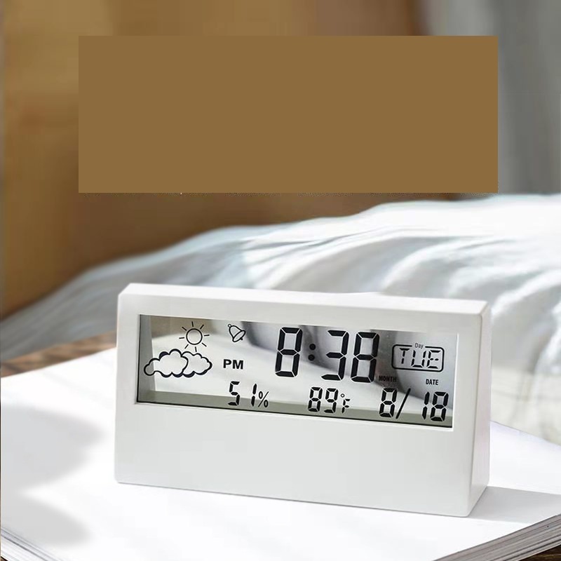 Digital Clock Lcd Display Multi-function Temperature And Humidity Electronic Alarm Clock Bedside Creative Student Clock