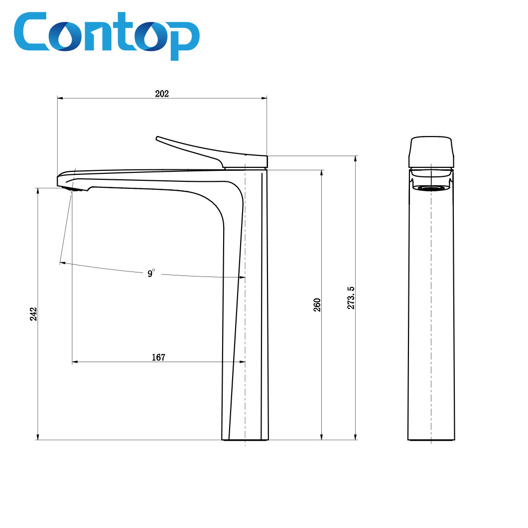 New Product brass Single Hole Sink Cold Kitchen gold water Faucet for Apartment hotel home