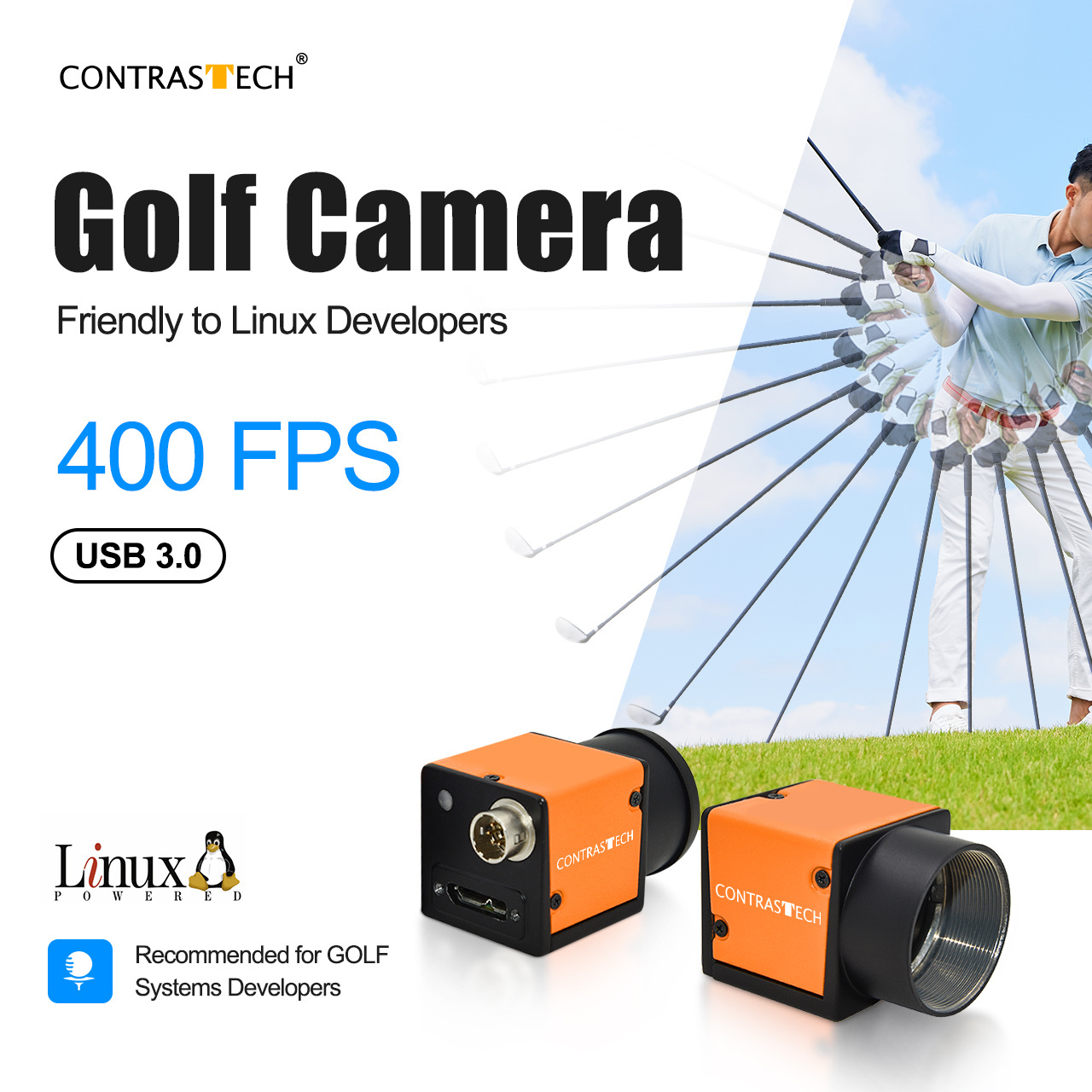 Machine Vision 0.3MP 0.4MP High Speed 300fps 500fps Motion Capture Machine Vision Inspection Camera for Golf Swing system