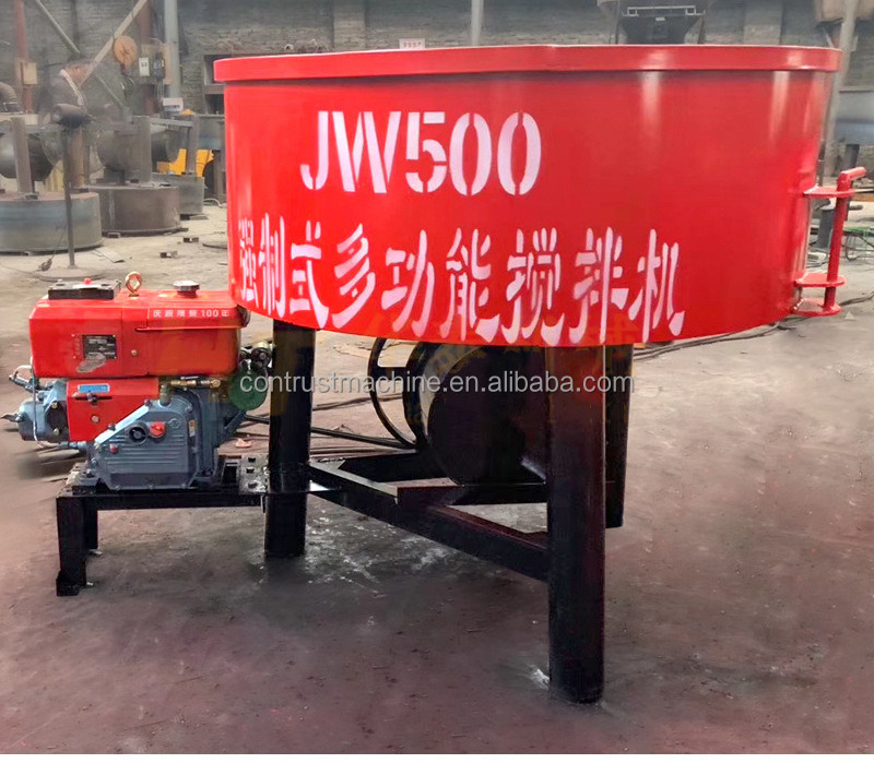 Small capacity construction Equipment JW pan Concrete Mixer