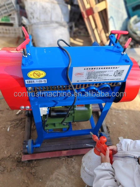 Small Size Used Armor Wire Cutting Scrap Thick Cable Stripper Recycling Machine