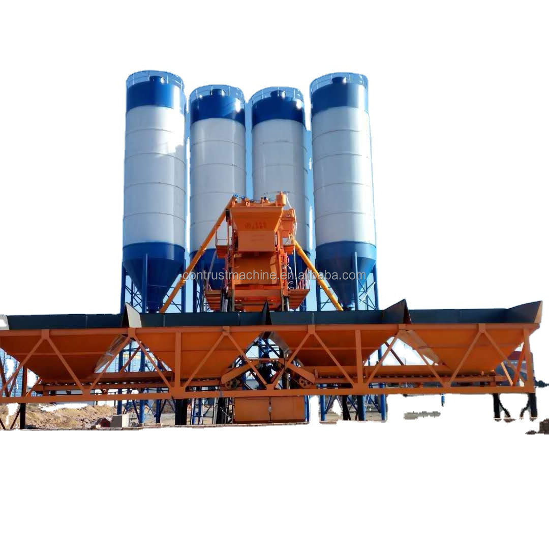 China Supplier Stationary Production Line Portable Concrete Plant Mixing Plant Ready Mix Dry Mobile Concrete Batching Plant