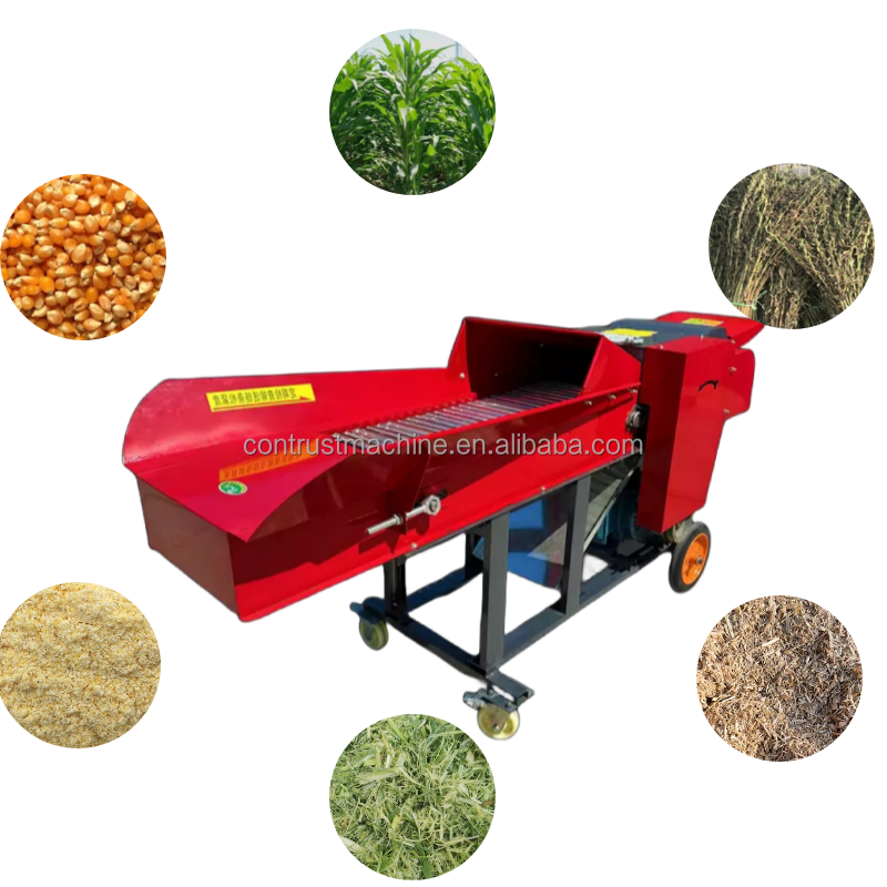 Machinery agricultural use silage forage chopper animals feed fodder cutting chaff cutter machine machine grass chopper