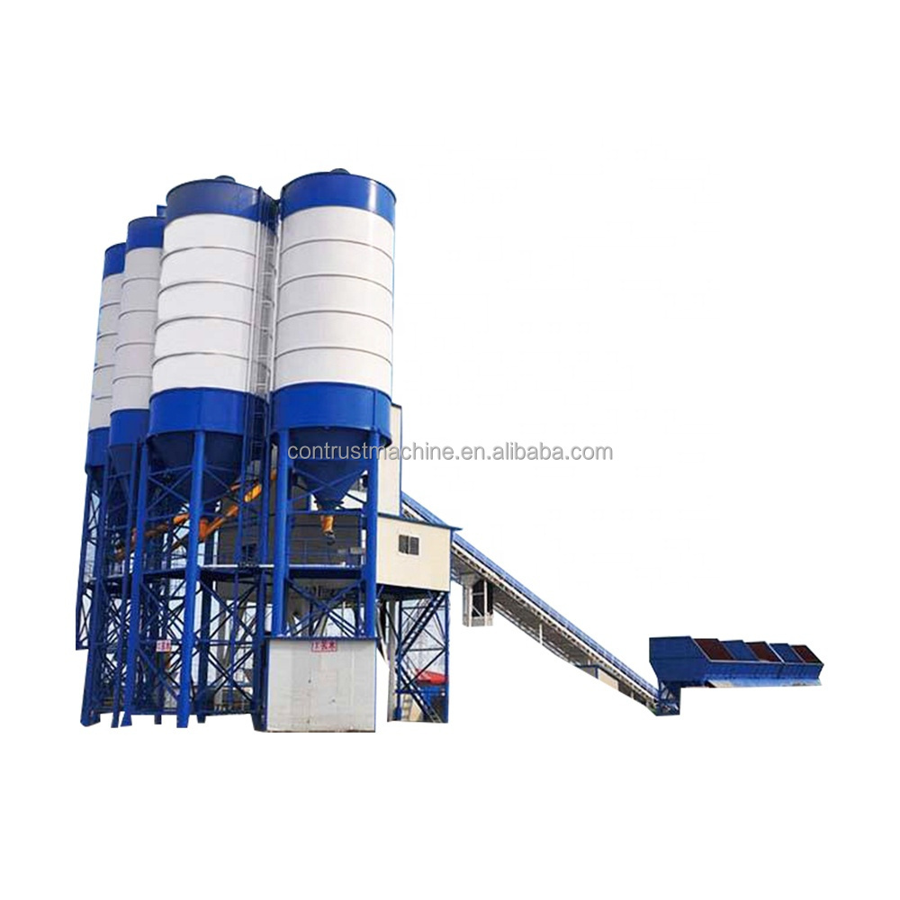 China Supplier Stationary Production Line Portable Concrete Plant Mixing Plant Ready Mix Dry Mobile Concrete Batching Plant