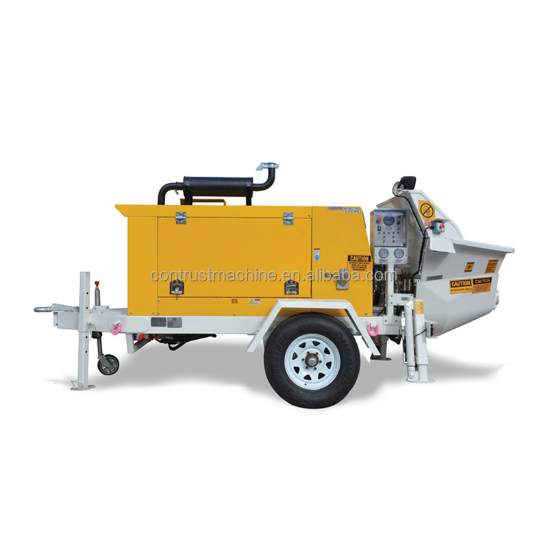 Concrete Pumps Pump Tunnel Concrete Grouting Pumps Triplex Plunger Grout Injection Machine Trailer Pump for Sale Electric 30 37