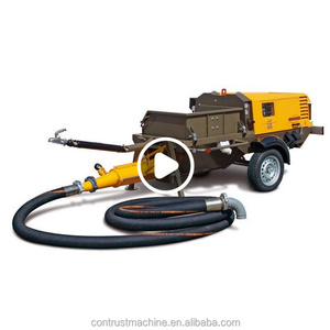 Concrete Pumps Pump Tunnel Concrete Grouting Pumps Triplex Plunger Grout Injection Machine Trailer Pump for Sale Electric 30 37