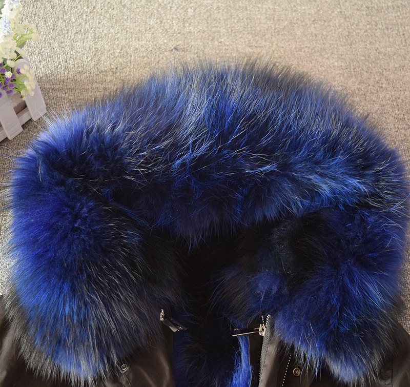 Men women Winter fashion fur parka real raccoon fur collar lining jackets big fur trim coats