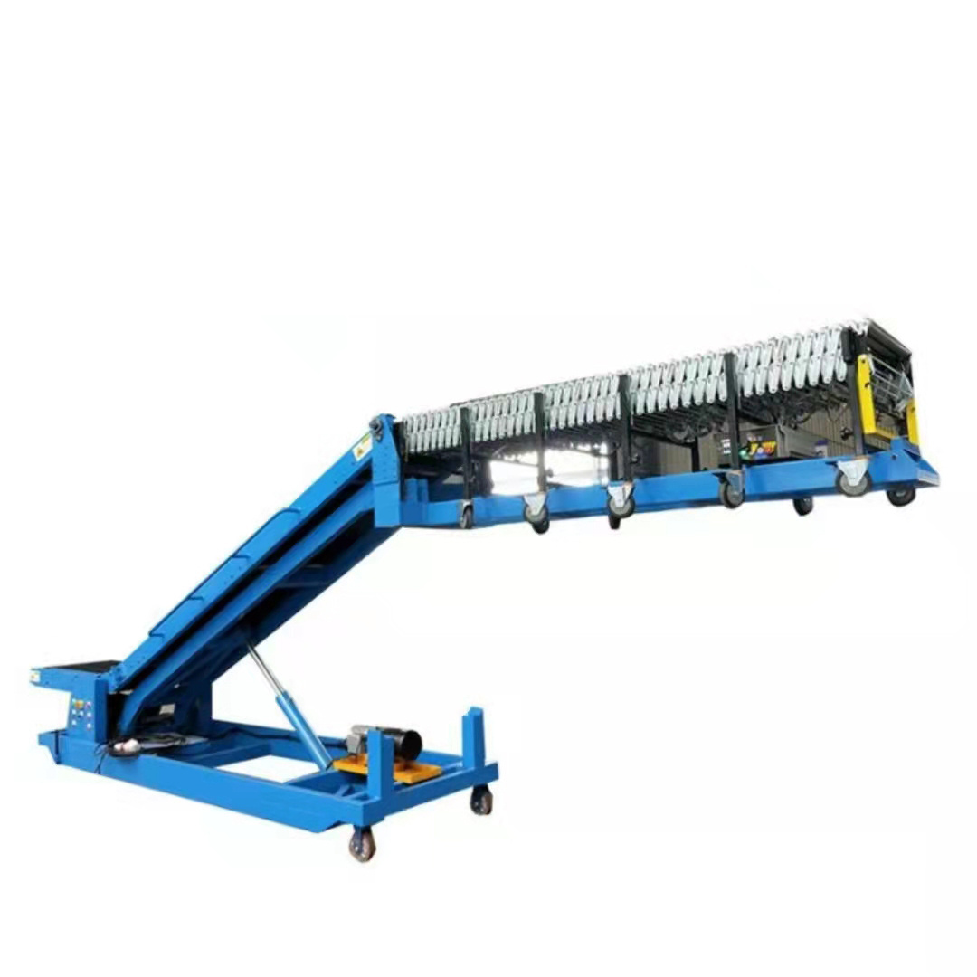 Industrial Inclined Belt Loading and Unloading Belt Conveyor For Truck Ladder Transfer Conveyor