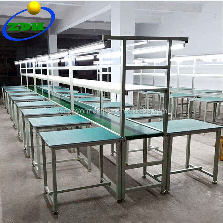 Hongdali Factory Provide Customized Electronic Products Conveyor Belt Assembly Line With Working Table