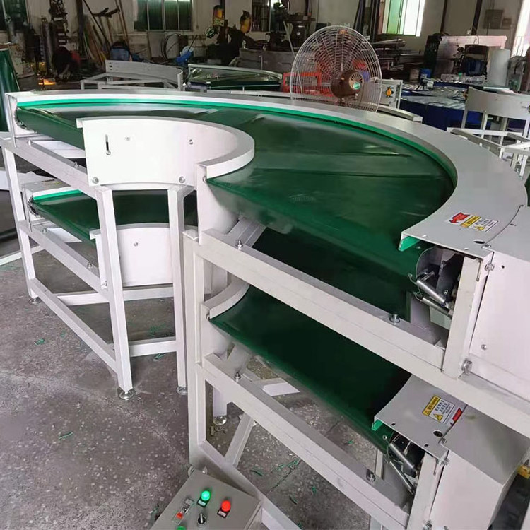 Efficiency Speed Adjustment Turning Curve Belt Conveyor With Pvc Belt