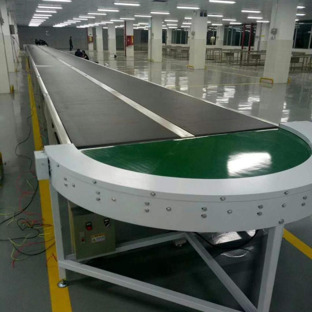 Efficiency Speed Adjustment Turning Curve Belt Conveyor With Pvc Belt