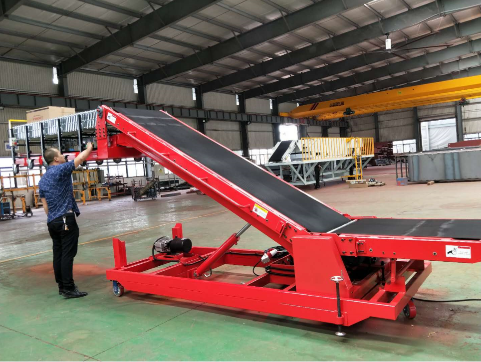 Industrial Inclined Belt Loading and Unloading Belt Conveyor For Truck Ladder Transfer Conveyor