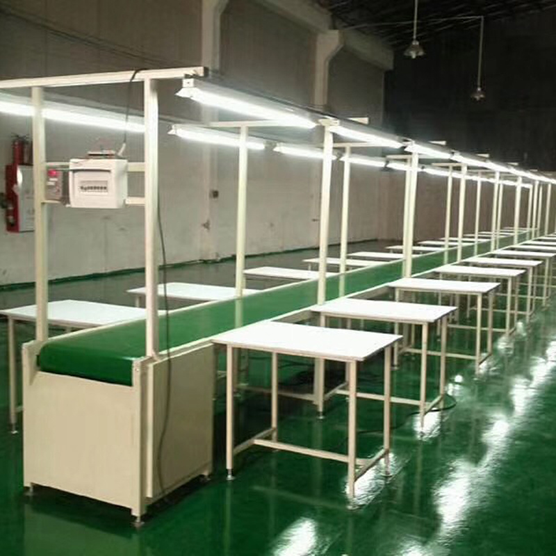 Automatic Solar Panel Belt Conveyor Assembly Line With Work Table